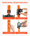 Quick setup instructions for Sturdy Telescopic Support Pole For Cabinets, 2-Pack Steel Third Hand Tool with adjustable mechanism.