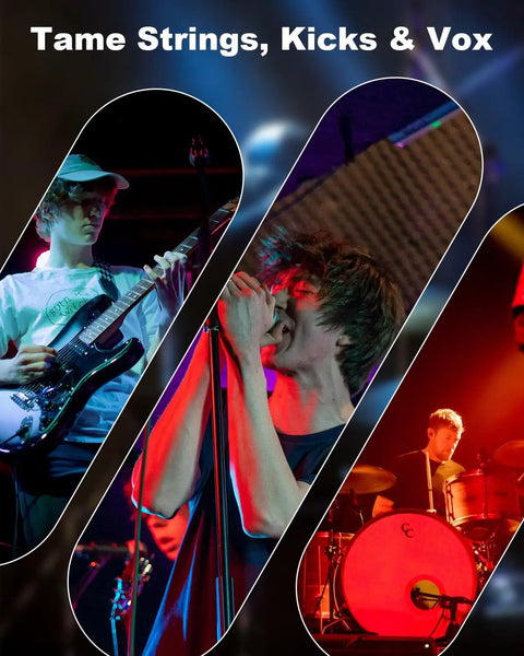 Musicians performing live with 10-Band Equalizer Pedal For Guitar And Bass With Low-Noise And True Bypass Delivers Clean Signal For Live Stage