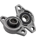 Zorfeter pillow block bearing pair with 12 mm bore; zinc alloy flange-mounted self-aligning