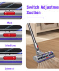 Switch adjustment suction on Upgrade High Torque Beefy Brush Head Replacement Vacuum Head For V7 V8 V10 V11 V15 SV10 SV11 SV12