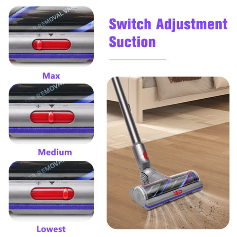 Switch adjustment suction on Upgrade High Torque Beefy Brush Head Replacement Vacuum Head For V7 V8 V10 V11 V15 SV10 SV11 SV12