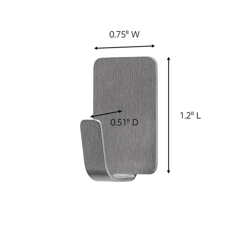 Small Stainless Steel Hooks Set With Eight Hooks And Ten Strips Holds Up To 0.5 lb Removable Self Adhesive Wall Hangers No Tools Needed For Damage Free Organization And Easy Wall Decor