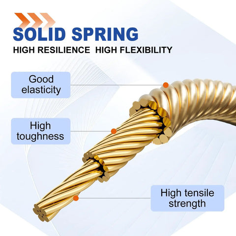 Solid spring design showcasing high resilience and flexibility of High Grade Spring Steel Fish Tape Wire Puller For Drywall And Concrete Conduit 16 4 Foot Slick Wire Snake.