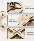 DIY Wooden RC Drone Kit For Beginners With Snap Together Quad Copter Build Your Own Wooden Flying Drone STEM Toy details