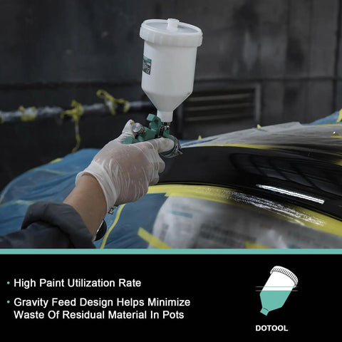 Hella Durable Hvlp Spray Gun Kit Featuring Three Precision Nozzles For Fast Automotive Basecoat Application used for painting with gravity feed.