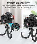 X T5 L Shape Grip With Built In Arca Quick Release Plate For Fujifilm X T5 Camera on tripod with 1/4-20 threaded holes