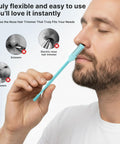 Man using 2 In 1 Nasal Hair Cutter Kit For Women And Men Portable Nose Trimmer With Double Sided Blades And Soft Cleaning Brush 2026 Upgraded Edition