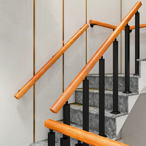 Heavy Duty Metal Railing Kit With Square Balusters And Tubular Posts For Decks Porches And Indoor Stairs Complete Mounting Hardware on staircase