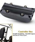 Tough As Nails E Bike Battery Controller Box With Reinforced Plastic And Metal Cover For Electric Mountain Bikes angle view showing secure fasteners.