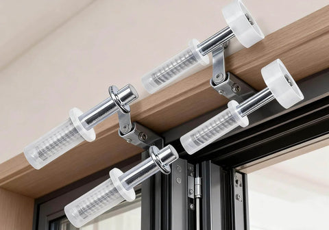 Installed Spring Loaded Bi Fold Door Top Roller Guide Wheel and Top Pivot Kit for Bifold Closet Doors Pocket Doors Barn Doors Sliding Cabinets