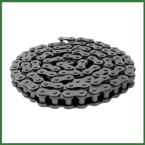 Heavy Duty Raseparter 100H Roller Chain Kit Plus Connectors For Cement Wood And Construction Machinery That Slays Under Pressure With Balanced Stress Design And Heavy Loads, black steel chain coil