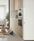Heavy Duty Self Adhesive Wall Corner Protectors Peel And Stick Corner Guards For Quick Home Refresh in a kitchen setting with kids playing.