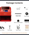 Package contents of 5W Smart Laser Engraver With Built-In 2.0 AlgoOS System, showing engraver, touchscreen, and accessories.