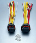 Heavy Duty 26 Plus 34 Pin Ecu Connector Harness Kit With Pre Wired Pdm Wiring Looms, showing two connectors with colored wires.