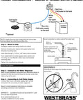 Faucet installation diagram for Velosah Instant Hot Water Dispenser Faucet with connection instructions