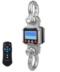 Beefy Heavy Duty Digital Crane Scale 5000kg 11000lb with remote control, displays weight on screen, aluminum case, front view.
