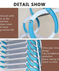 Detail view of Electric Attic Stair Pull Down Ceiling Ladder Titanium Magnesium Alloy showing reinforced rivets and telescopic structure.