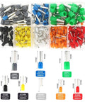 Dope Self-Adjustable Ratchet Wire Crimping Tool Kit For 23 AWG Down To 7 AWG Feats Heavy Duty Plier Plus 400 Pc Copper Terminal Connectors And Ferrules, assorted 20mm ferrules