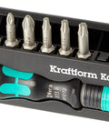 Kraftform Kompakt 10 Piece Screwdriver Set With Rapidaptor Bit Holder, 9 Bits And Flip Up Case For Easy Grab And Go Transport
