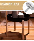 Close-up of furniture with 10 Pack Screw On Iron Furniture Feet M6, white, for beds, couches, tables, and dressers, with sturdy support.