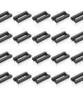 30 Piece DIP IC Socket Adapter Kit For Breadboard And PCB Projects 16 Pin Round Sockets 7.62mm Row Pitch 2.54mm 0.1 Inch