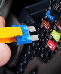 Using fuse puller to remove 10A fuse from 306 Piece Car Fuses Assortment Kit With Fuse Pullers And Circuit Testers For RV Truck Auto