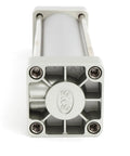 Front view of Standard Pneumatic Air Cylinder 63 mm Bore 200 mm Stroke Double Acting With NPT Three Eighth Port Aluminum Body