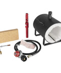 Portable Propane Forge With Single Burner For Blacksmithing Knife Making Farrier Tools And Metalworking Large Capacity Oval Steel Furnace