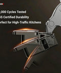 50 Pack One And A Half Inch Overlay 3D Soft Close Cabinet Hinges showing durability and 105 degree opening