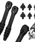 Smooth Operator 2 In 1 Drill Chuck Ratchet Spanner Universal Chuck Key Replacement Wrench tools with bits and chucks