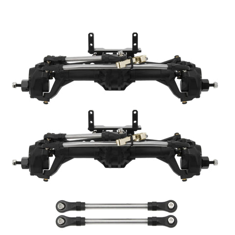 Rock Solid Front And Rear Portal Axle Kit For Axial Scx10 And Scx10 Ii Rc Crawler Built Different nylon housings and steel gears.