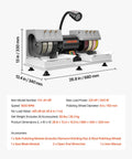 Cabbing Machine With Pro Grade Six Inch Diamond Wheels For Gemstone Grinding And Polishing, 2/5 HP, 1800 RPM setup
