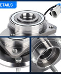 Front Wheel Hub Assembly 5-Lug with ABS for Chevy Equinox 07-09, Captiva Sport 12-15, Saturn Vue 08-10, Pontiac Torrent 07-09, Suzuki XL-7 513276 Replacement Bearing and Hub showing details and connectors.