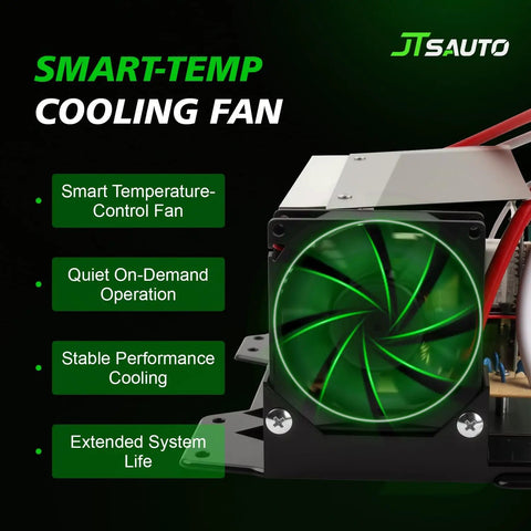 Heavy Duty 55 Amp RV Power Converter Main Board Straight Bolt Swap For Wf 8955 Pec Series showing the smart-temp cooling fan design.
