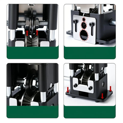 Compact Electric Wire Stripper Tool detailed view of gears and mechanism for efficient scrap copper recycling.