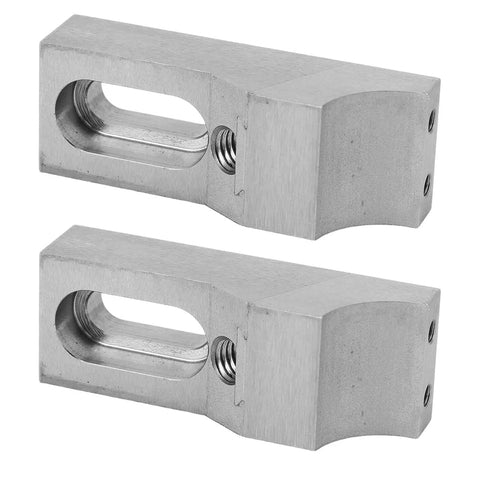 Low Profile Side Clamp Vise Kit For CNC Milling And Grinding Machines, 2 Pieces, 60 KN Clamp, Curved Jaws M8, S136H Mold Steel