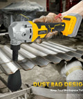 Cordless Metal Nibbler For 20V Battery System A True Workhorse With Brushless Motor Three Speed Metal Cutter in use cutting metal