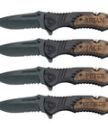 Personalized Groomsmen Pocket Knife Gift For Best Man And Groom with engraved names on folding knives