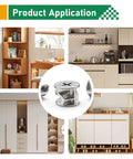 Durable 170Pcs Cam Locks Kit For Furniture 3 In 1 Eccentric Hardware displayed with various cabinet applications