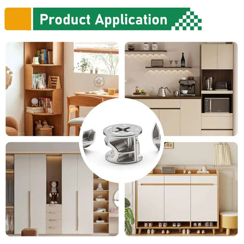 Durable 170Pcs Cam Locks Kit For Furniture 3 In 1 Eccentric Hardware displayed with various cabinet applications
