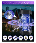 Indoor And Outdoor Bug Zapper Electric Mosquito Trap Waterproof Fly Traps Mosquito Killer For Home Backyard Garden Patio Camping Safe Eco Friendly Insect Zapper EPA Registered