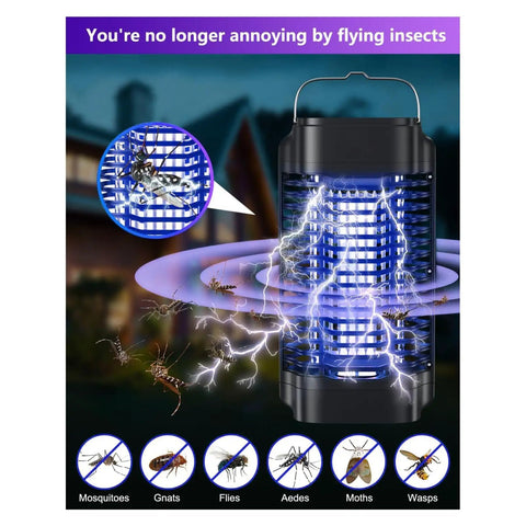 Indoor And Outdoor Bug Zapper Electric Mosquito Trap Waterproof Fly Traps Mosquito Killer For Home Backyard Garden Patio Camping Safe Eco Friendly Insect Zapper EPA Registered