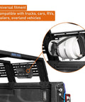 Tailgate Ready Propane Tank Mount Secures Five To Ten Pound Cylinders Grip Tight Quick Release Stainless Bracket on truck bed.