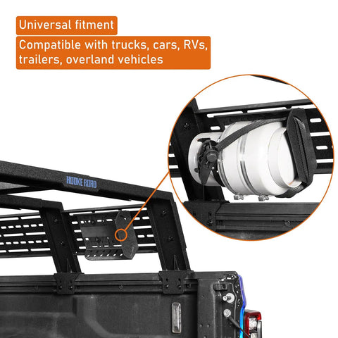 Tailgate Ready Propane Tank Mount Secures Five To Ten Pound Cylinders Grip Tight Quick Release Stainless Bracket on truck bed.