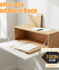 Four Pack 100N Gas Struts For Drop Down Cabinets And Desks, 22Lbs Each, SlowClose 90 Degree Hinges, desk with papers and folders