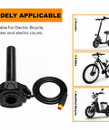 Full Twist Throttle Kit For 12V To 72V E Bikes And Scooters 3 Pin Surron Style Waterproof Quick Twist Handlebar Throttle Display