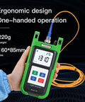 Fiber Optic Light Source 1310 1490 1550 Nanometer For PON FTTH Network Testing, LED backlight, ergonomic design, in use