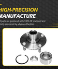 Front Wheel Bearing Hub Assembly 4 Lug For Ford Focus 2000 To 2011 With ABS Encoder Left And Right 2 Pack 518510.