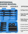 Top Quality Steel Heavy Duty Bike Bearing Puller Kit Comes With 12 Piece Motorcycle Inner Bearing Removal Tools For Auto Vehicle Maintenance And Garage Repair Hard Working Mechanics And Busy Weekenders Who Want Sick Performance On Open Road, blue case