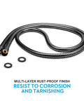 Extra Long 79 Inch Shower Hose With Handheld Shower Head Compatibility Flexible Brass Core Double Lock Design